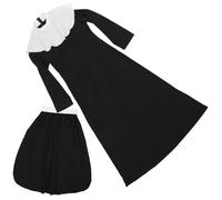 minkissy 1 Juego Ropa De Monja Cos Monjas Mujer Más Hábito Millas Sacerdote Víspera De Todos Adulto Disfraz De Fiesta De Halloween Accesorios De Halloween Spandex