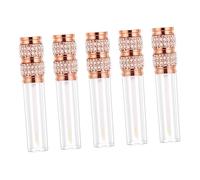 minkissy 1 Juego Tubo De Brillo De Labios Tubo De Lápiz Labial Contenedores Para Pestañas Botella Para Volumen A Los Labios Tubos De Brillo De Labios Vacíos Con Varita 5 piezas