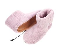 minkissy 1 Par Calentadores Electricos Botella De Agua Caliente Bolsa De Agua Caliente Para Los Pies Calentador De Pies De Invierno Plataforma Calentador De Pies De Felpa Suave Rosa Pelusa