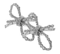 minkissy 1 Par Clip de lazo con incrustaciones de diamantes wedding ceremony decorations paseo Boda joyería de arco de dhinestone encantos de arco de zapato para zapatillas Vidrio
