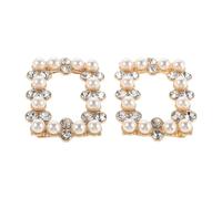 minkissy 1 Par Clips para Zapatos de Mujer con Cristales y Perlas Falsas Accesorios Elegantes para Bodas Prom y Charms Decorativos de Rincón