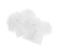 minkissy 1 Par De Muñequeras De Piel Sintética Muñequeras Peludas Blancas