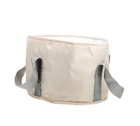 minkissy 1 Pc Cubo Plegable Diluvio Muletón Lavar Contenedor De Agua Para Cubo De Camping Asiento De Baño Para Bebé Bolsa De Baño De Pies Baldes Hundir Portátil Beige Sarga De Poliéster