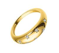 minkissy 1 Pieza anillo estrella circonita dedo delicado oro anillos de mujer medidor de anillos cúbico anillo de estrella anillo de decoración de nudillos cobre Golden
