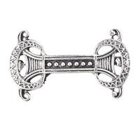 minkissy 1 Pieza broche alfileres de vestido nórdico oro pin vintage nórdico ramilletes de la vendimia ramilletes vikingos cuerpo para accesorio de ropa de aleación ramillete creativo Plata