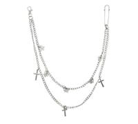 minkissy 1 pieza Cadena de Pantalón de Metal Punk para Decoración Chic para Jeans y Bolsos Cadena Resistente y Ligera Hip Hop y Punk