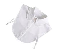 minkissy 1 Pieza Chifón Camisa Cuello Falso Cuello Falso Desmontable Falso Cuello De Camisa Blusas Para Mujeres Media Camisa Dickey Cuello De Peto Desmontable Gasa