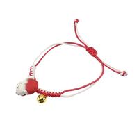 minkissy 1 Pieza pulsera de gato Caprichoso pata mascota desear para mamá Hola pulsera de gatito de dibujos animados pulsera de tejer pulsera de estudiantes aleación rojo Color Aleatorio