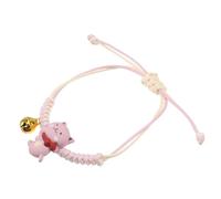 minkissy 1 Pulsera De Gato Para Mujeres Y Niñas Sencilla Y Bonita Con Dijes De Punto Delicada Elegante Para Estudiantes Adorable De Cuerda De Cera Color Rosa