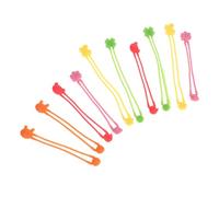 minkissy 10 Bandas Elásticas de Silicona para Atar Bolsas y Cajas de Almuerzo, Cuerda Ajustable y Versátil en Varios Colores para Cocina y Almacenamiento