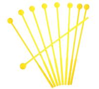 minkissy 10 Mazos de Percusión para Baquetas de Plástico Resistentes para Xilófono Marimba y Tambor de Lengüetas Color Amarillo Diseño Ergonómico y Portátil para Clases y Actuaciones