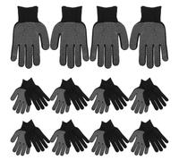 minkissy 10 Pares Guantes de Trabajo de Nylon con Puntos de Pvc Antideslizantes, Resistentes al Desgaste, con Puños Elásticos y Laterales de Malla Integrados para Carga y Embalaje