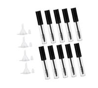 minkissy 10 Piezas Botella De Almacenamiento Máscara De Pestañas Vacía Varita De Pestañas Brillo De Labios Voluminizador Kit De Tinte Abrillantador Botella De Rímel Botellas Varitas Black