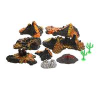 minkissy 10 Piezas de Volcán Simulado Juego para Decoración de Micro y Manualidades Adornos de Volcán Realistas para Acuarios y Hogar Material Resistente para Educación Infantil