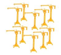 minkissy 10 Piezas Grúa de Juguete para Grúa Manual Portátil para Actividades de Construcción Juguete Educativo para Interiores y Exteriores Habilidades y Pensamiento Lógico