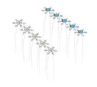 minkissy 10 Piezas Horquilla Navideña Copos de Pinzas Pelo Forma Accesorios para Tocado de Novia Boda Dama de Honor Niñas Flores Pinzas de Pelo Tocado para Mujer Gemas de Imitación