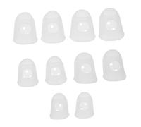 minkissy 10 piezas Protecciones de Silicona para Dedos de Kalimba Fundas Transparentes para Dedos de Punta de Cómodos y Transpirables para Práctica Musical
