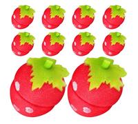 minkissy 10 Rulos de Esponja Forma de Fresa sin Calor para Rizos Naturales, 10 Piezas, Material para Cuidado del Cabello, Ideales para Cabello Corto y Largo en Mujeres y
