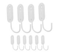 minkissy 10 Unidades Ganchos para Panel Perforado de Metal Blanco de Alta Resistencia y Gran Capacidad para Organización de Herramientas en Cocinas