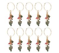 minkissy 10 Unidades Llavero Colgante Verano con Diseño de Flamenco Cactus y Árbol Tropical para Fiestas Hawaianas Accesorio Original de Aleación para Bolso