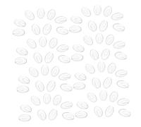 minkissy 100 Almohadillas Nasales Transparentes para Gafas Tapones de Plástico Suaves Antideslizantes Soporte Cómodo para Puente Nasal Repuesto para Monturas de Gafas