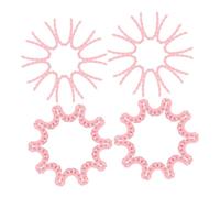 minkissy 100 Amuletos Artesanales de Bricolaje para Uñas Postizas Francesas de Doble Capa en Resina Rosa, Diseño Atractivo y Cómodo para Uso en Ocio y Trabajo