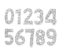 minkissy 100 Piezas Dazzling Rhinestone Number Nail Charms Flatback Nail Jewellery Embellishments Luxury Manicure Art Accessories For DIY And Salon Use