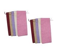 minkissy 10piezas Bolsas Para Envasar Vino Tinto De Fundas De Vino Cordón Reutilizables Disponibles Color Rojo y Otros Tonos Para Obsequio o Almacenamiento