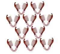 minkissy 10piezas Horquillas Coreanas Pinzas De Plátano Para Mujer Accesorios De Plástico Antideslizantes Cabello Para Diario y Ocasiones Especiales