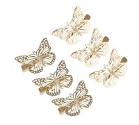 minkissy 12 Horquillas de Metal Cabello Forma de Doradas Huecas Accesorios para Fiestas y Bodas 12 Piezas