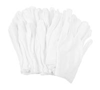 minkissy 12 Pares Guantes Blancos De Algodón Lavables Guantes De Algodón Para Revisar Relojes Elásticos Uso Cuidado De Joyas