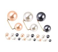 minkissy 12 Piezas Afueras broches de suéter seguridad perlado clips de suéter falso delicados clips de cárdigan clip de vestido sujetadores de suéter perlas de imitación