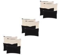 minkissy 12 Piezas Bolsa De Almacenamiento De Lona Bolsa De Lona Bolsa De Cosméticos De Lona Bolsa De Aseo De Viaje Bolsa De Factura Bolsos De La del Arte De Bricolaje Lienzo