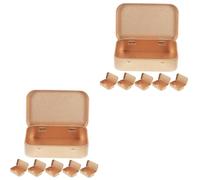 minkissy 12 Piezas Caja De Almacenamiento De Hojalata Latas De Galletas Cajas Con Tapas Recipiente De Acero Con Tapa Pequeña Lata Rectangular Rollie Pequeña Lata De Oro Bálsamo Rose Gold