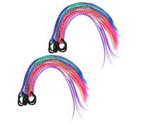 minkissy 12 piezas Extensiones de Trenza de Colores Fluorescentes para Niñas Ligeras y Cómodas para Escolares y Actividades al Aire