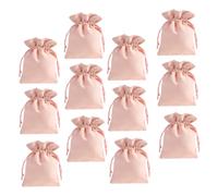 minkissy 12piezas Bolsa De Dulces Cordón Decorativa Para Bodas Fiestas y Regalos Bolsas De Chuches Para Chuches Color Rosa