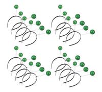 minkissy 12piezas Diadema de Extraterrestre Antena y Bolas de Purpurina para Disfraz Espacial Accesorios Marcianos Tocado para Fiestas de Halloween y Cosplay