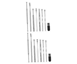 minkissy 16 Piezas Palillo De Oreja Removedor De Cera Del Oído Libre De Óxido Herramienta De Limpieza Cera De Oído Masaje De Limpieza De Orejas Kit De Limpieza De Orejas Silver