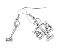 minkissy 1Par Pendientes De Justicia Para Mujer Pendientes Temáticos De Justicia Joyería De Abogada Para Estudiantes De Derecho y Único