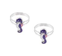 minkissy 2 Anillos Descoloridos Por La Temperatura Anillos De Aleación De Zinc Joyería Del Estado De Ánimo