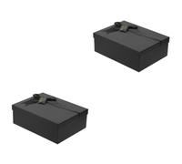 minkissy 2 Cajas caja de envoltorios de cajas de embalaje cajas de favores negras cajas almacenaje caja almacenaje paquetes de cajas nido para Papel Black