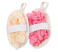 minkissy 2 Esponjas Exfoliantes Corporales de Lufa para Ducha Diseño Portátil y Espuma Abundante, Ideales para Baño y Viaje