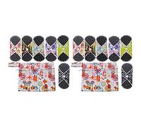 minkissy 2 Juegos 7 Piezas Almohadilla De Toalla Reutilizable Almohadilla Térmica Portátil Almohadilla De Remojo Revestimientos Cara Redondas De Algodón Absorbente Bragas Diluvio