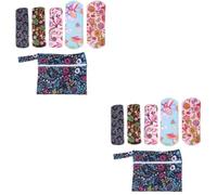 minkissy 2 Juegos Almohadilla sanitaria de carbón de bambú toalla higiénica lavable servilletas sanitarias - Toalla higiénica reutilizable - Toallita sanitaria lavable bragas con relleno