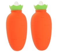 minkissy 2 Juegos Bolsa Inyección Agua Silicona Calentador Manos Al Aire Botella Calentamiento Mini Botellas Agua Bolsa Hielo Tela Tejida Bolsa Agua Lindo