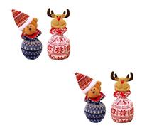 minkissy 2 Juegos Bolsa Navideña De Manzanas Christmas Bag Juguete Adornos Mini Dulce Equipo Bolsa De De Navidad Bolsa De Favores De Navidad Tejido De Punto 2 Piezas * 2