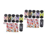 minkissy 2 Juegos De 7 Piezas almohadilla de toalla bragas Absorbente almohadilla térmica portátil diluvio revestimientos Toallas sanitarias reutilizables compresas menstruales
