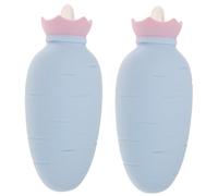 minkissy 2 Juegos De Bolsa De Inyección De Agua De Silicona Bolsa De Hielo Frío Botella De Agua Caliente Recargable Botella De Agua Caliente De Felpa Calentador De Invierno Calentador De