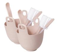 minkissy 2 Juegos de Cuencos de Silicona para Mezclar Mascarillas Faciales Diy, Herramientas Saludables Cuidado Piel en Casa, Kit para Mujeres