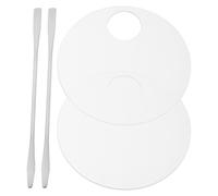 minkissy 2 Juegos de Paletas de Maquillaje Transparentes para Mezclar Base, Herramienta para Mezclar Pigmentos, Bandeja Redonda para Maquillaje Profesional y Uso Diario, Adecuado